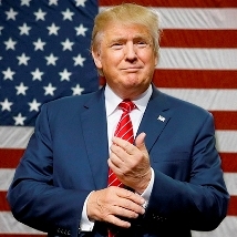 D. J. Trump image with flag