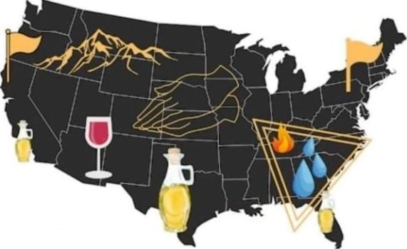 map of USA as described