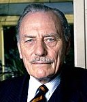 Enoch Powell portrait by Allan Warren